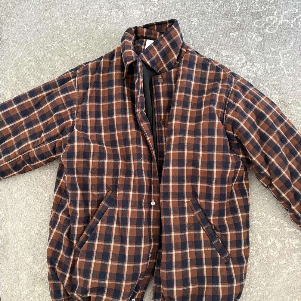 Aritzia TNA plaid coaches jacket